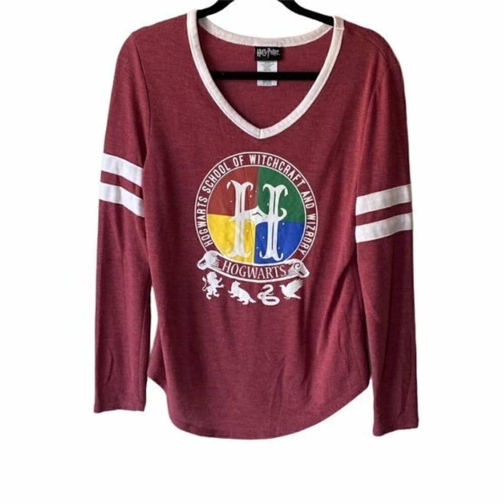 Harry Potter Hogwarts Long Sleeve T-Shirt Red Jr L